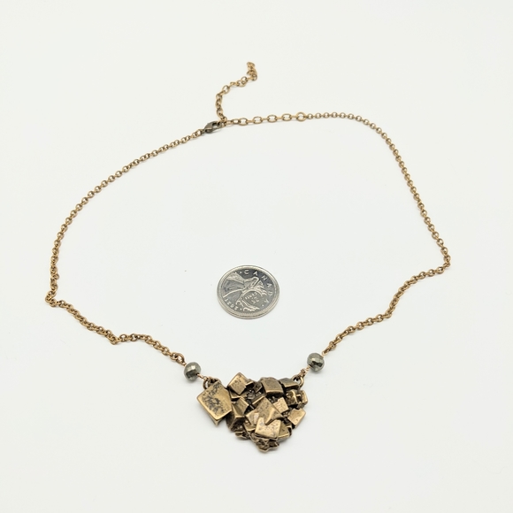 Cast Bronze Crystal Cluster and Pyrite Necklace - Picture 5 of 5